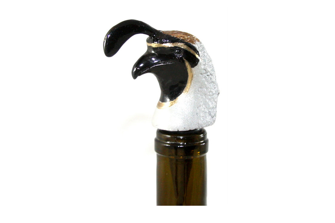 Mark Nordquist Studio bronze sculpture art and custom luxury wine bottle stopper hunting