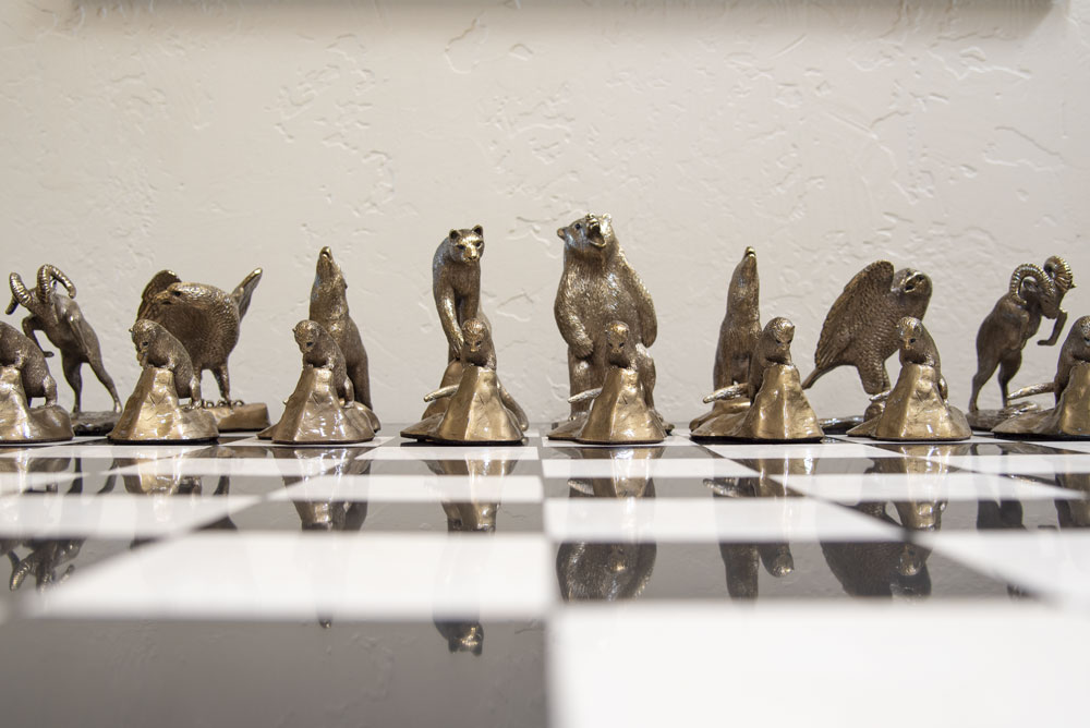 Mark Nordquist Studio bronze sculpture and custom luxury chess sets Rocky Mountain Rascals